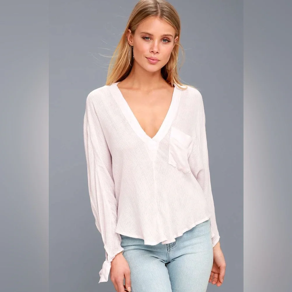 Free People Morning Dolman Sleeve Gauze Top